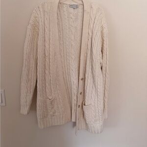 Calvin Klein Men's Cream Cardigan Sweater